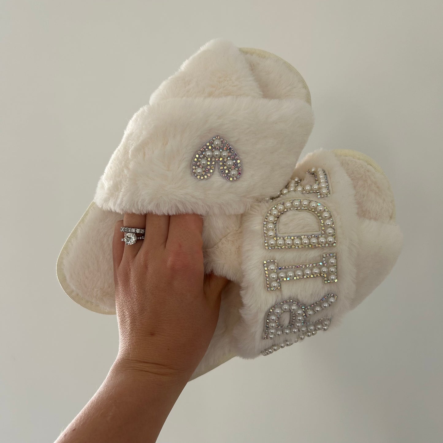 Bride Pearl & Diamante Slippers