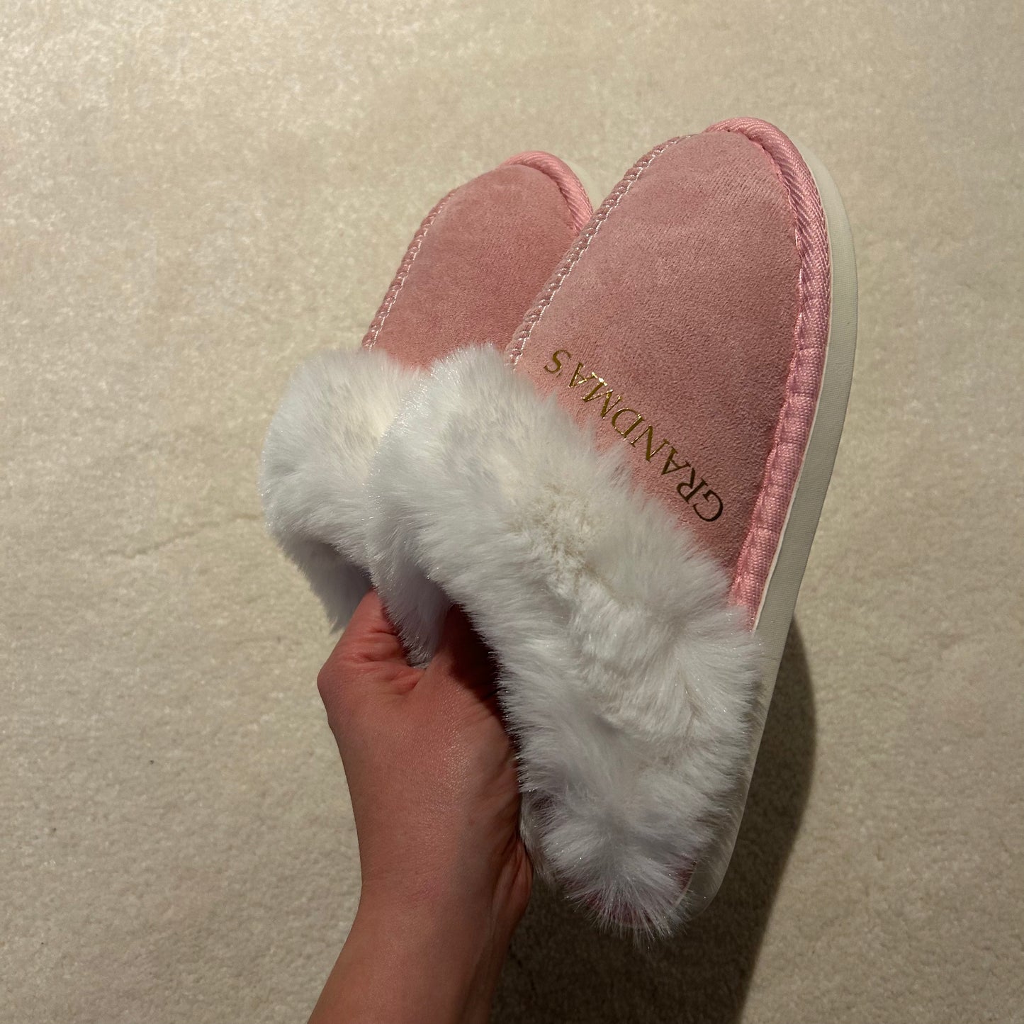 Furry / Fluffy Personalised Closed Toe Slippers