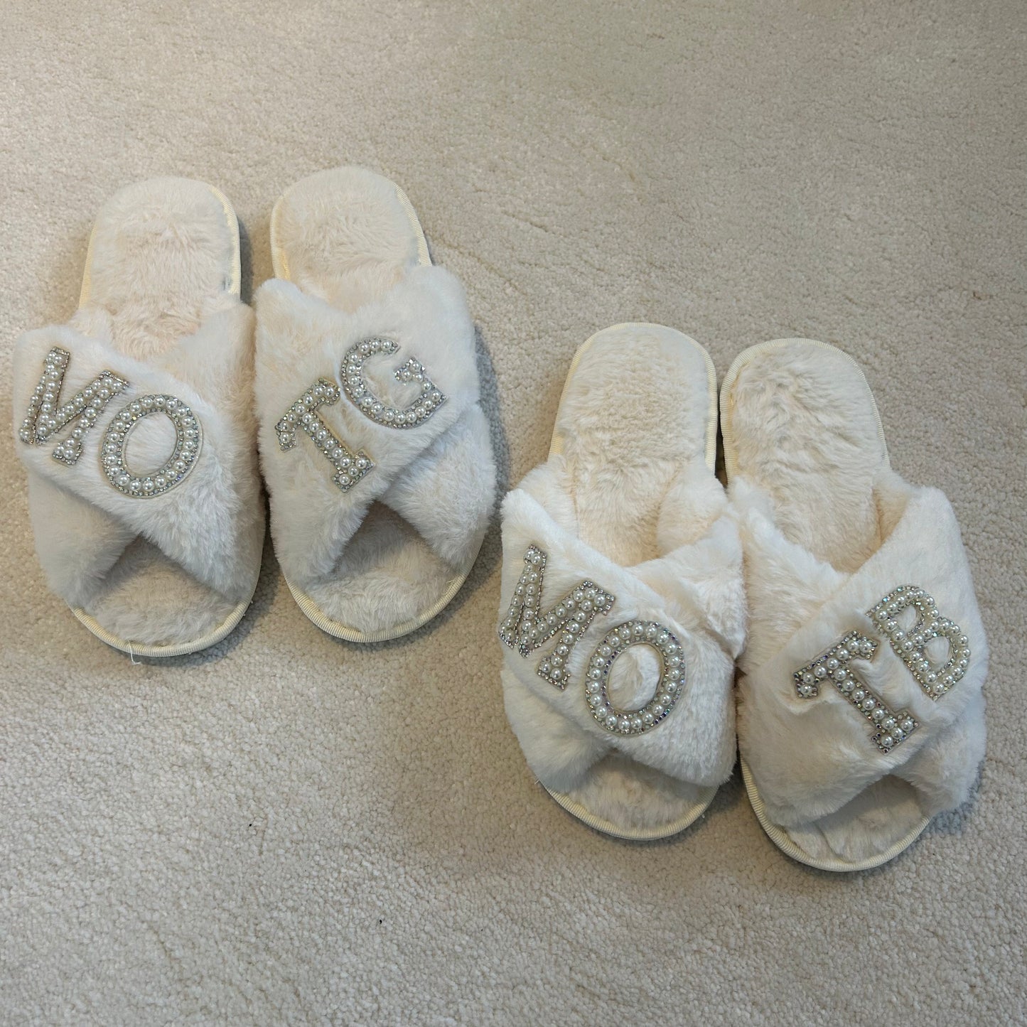 Mother of the Bride Pearl & Diamante Slippers