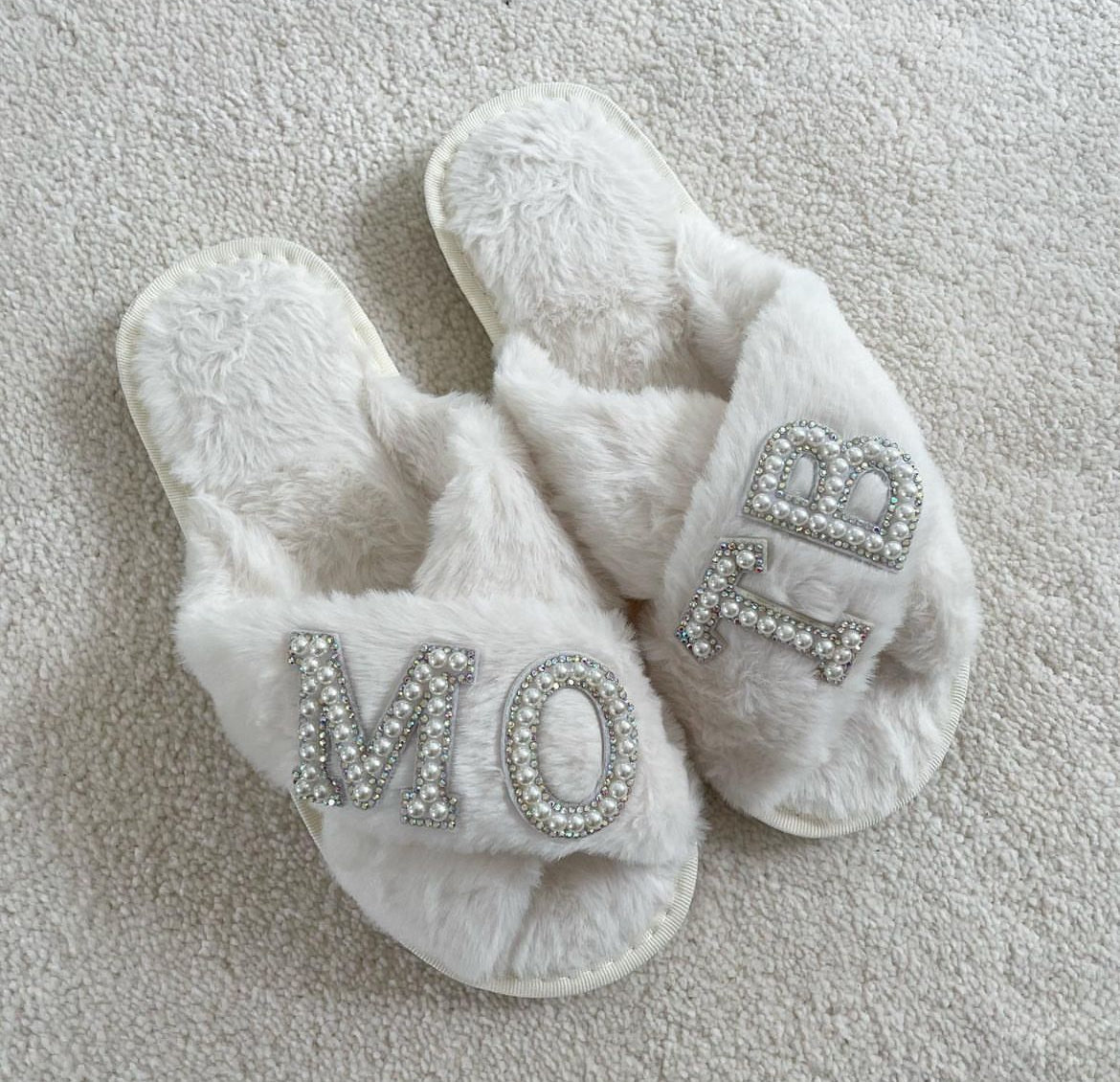 Mother of the Bride Pearl & Diamante Slippers