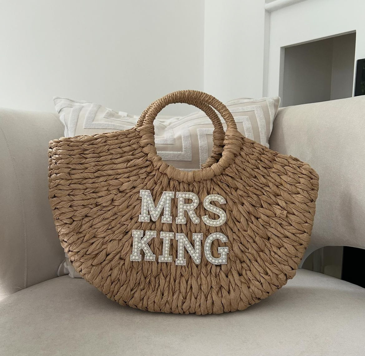 Mrs Pearl & Diamanté Beach Bags