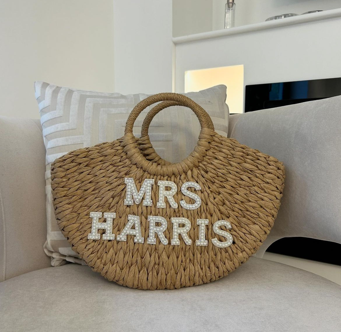 Mrs Pearl & Diamanté Beach Bags