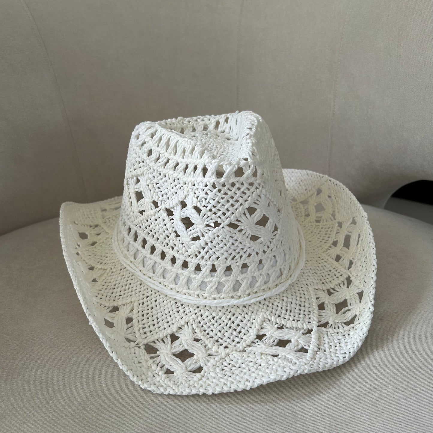 White Pearl Personalised Cowboy Hat