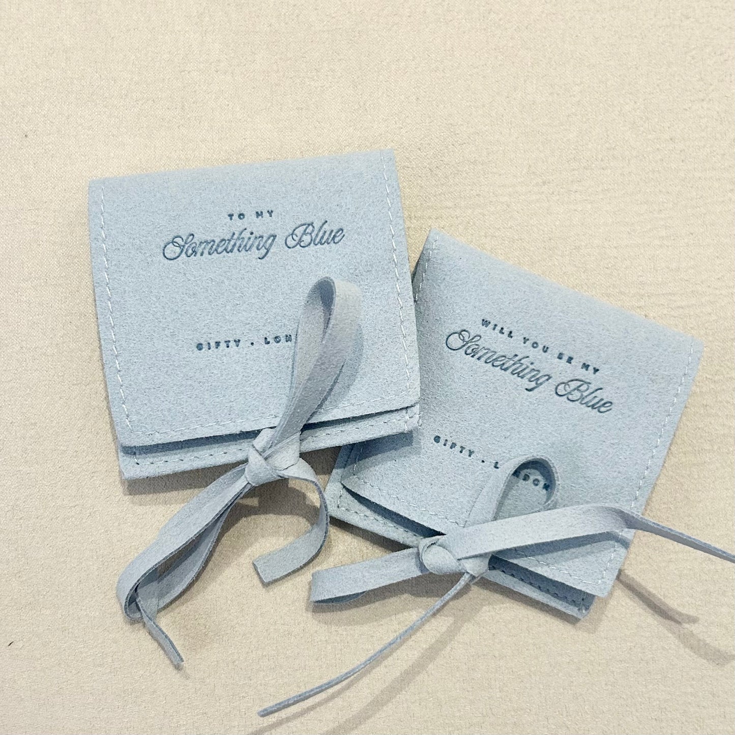 6 x 6 cm soemthing blue gift bag