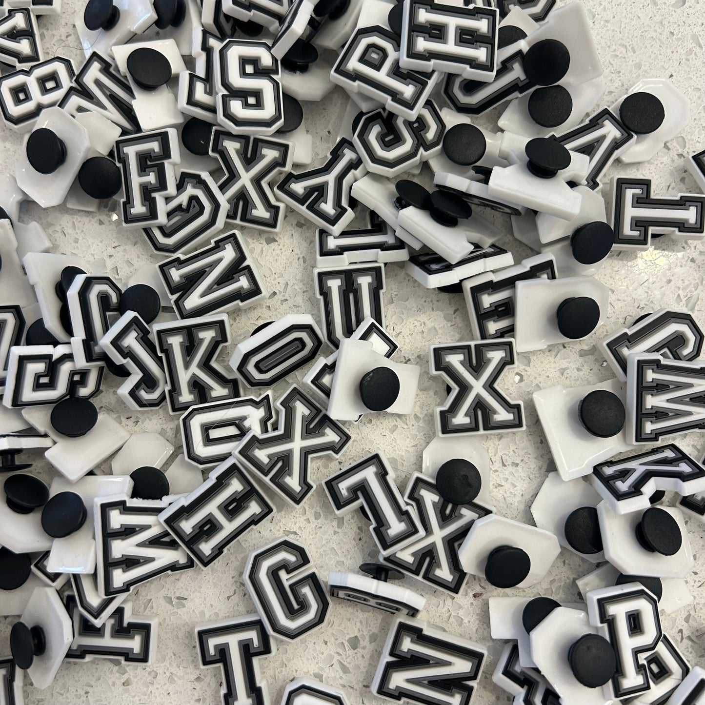Letter croc charms