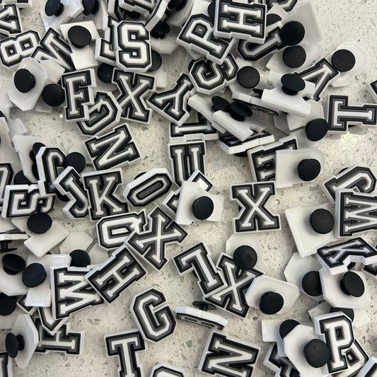 Letter croc charms