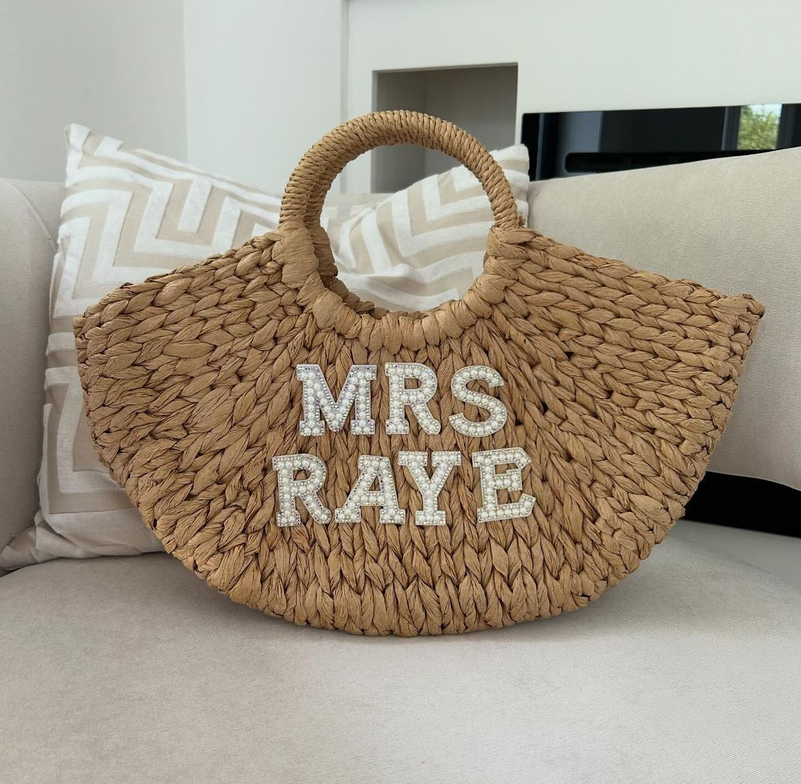 Mrs Pearl & Diamanté Beach Bags