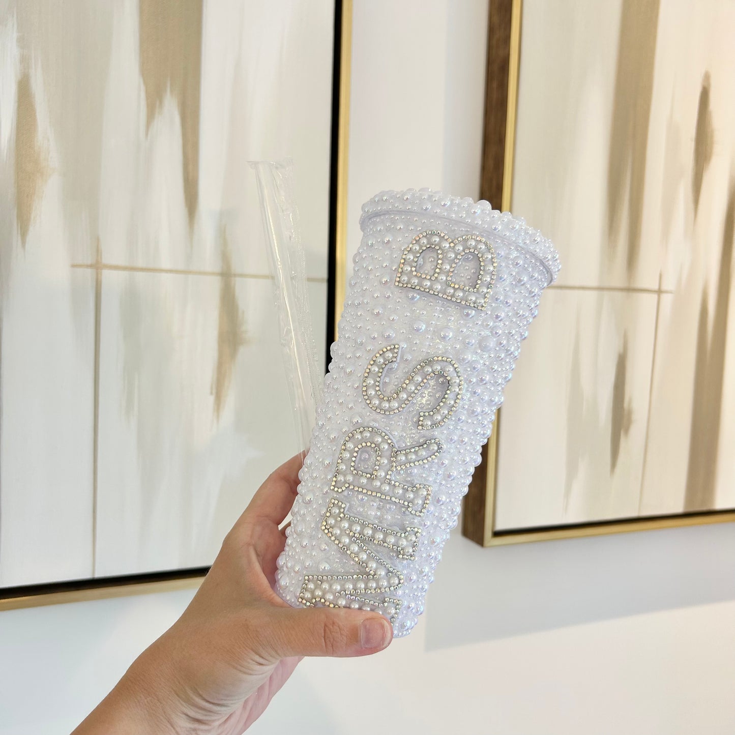 Full Pearl Personalised Cold Cup