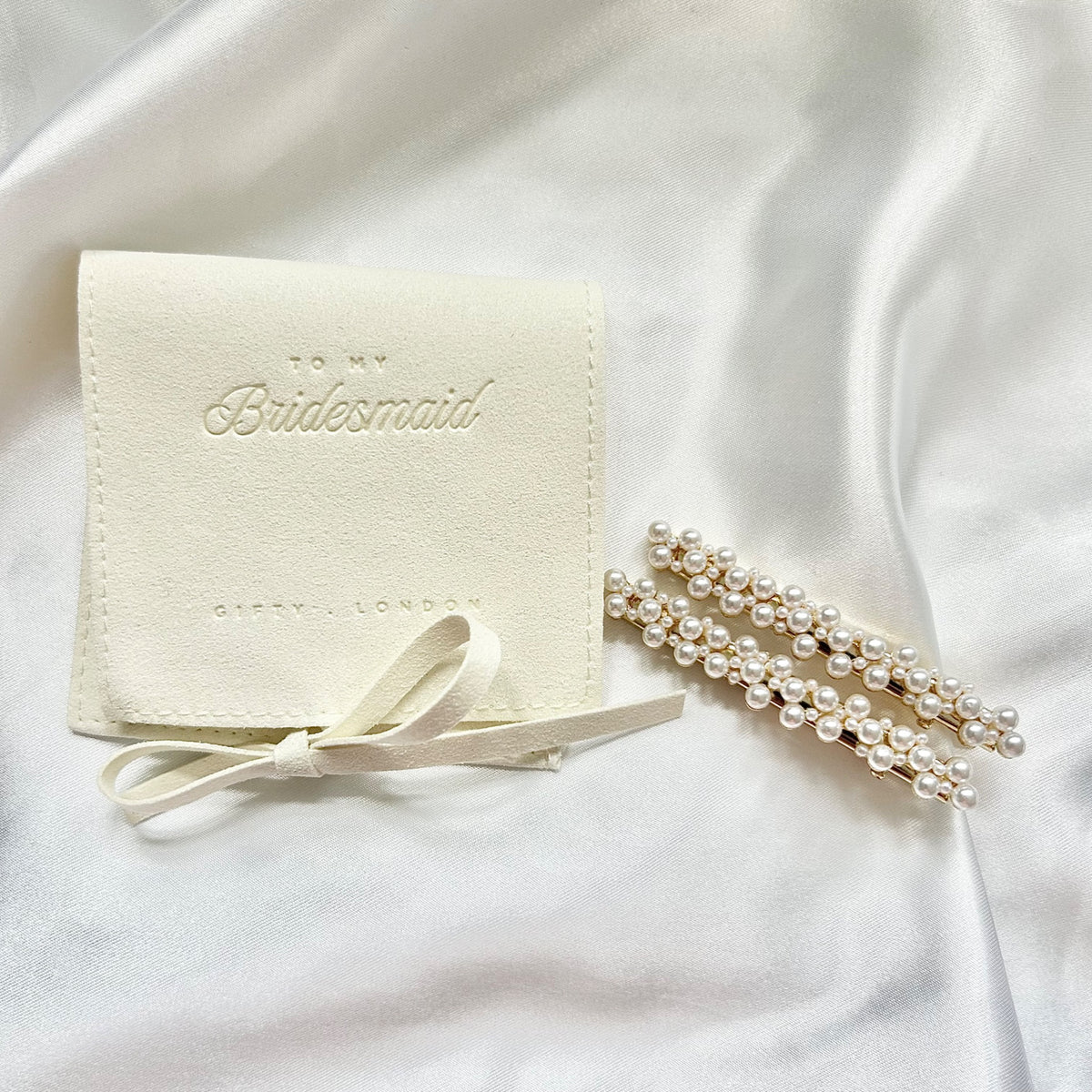 Bridesmaid Proposal Pearl Hair Clips | Wedding Party Gift