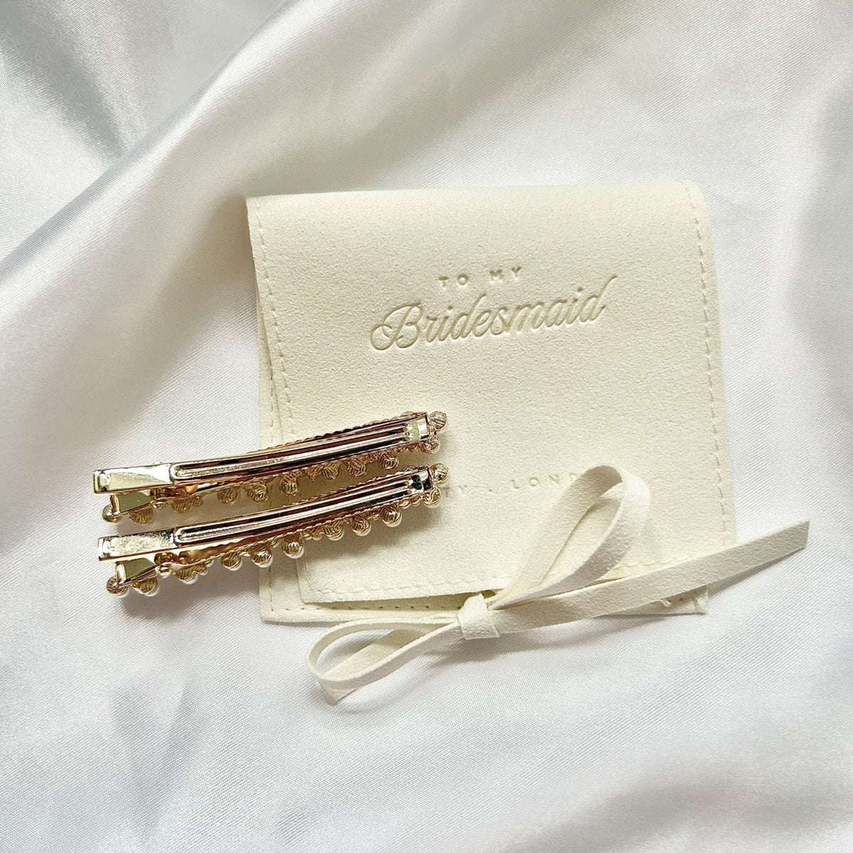 Bridesmaid Proposal Pearl Hair Clips | Wedding Party Gift