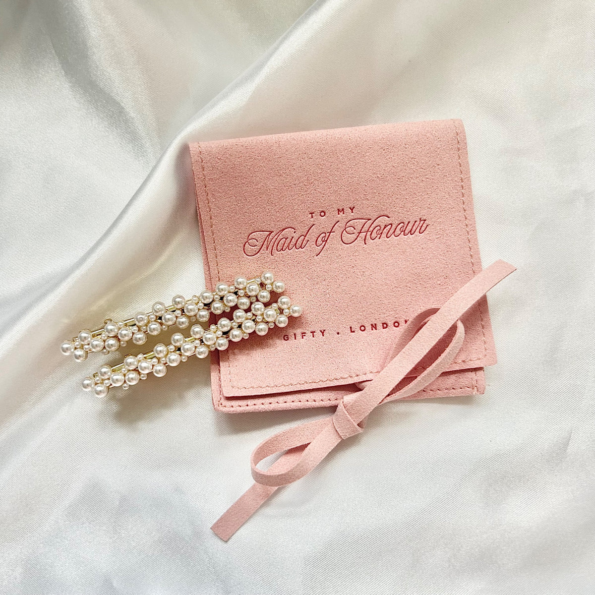 Bridesmaid Proposal Pearl Hair Clips | Wedding Party Gift