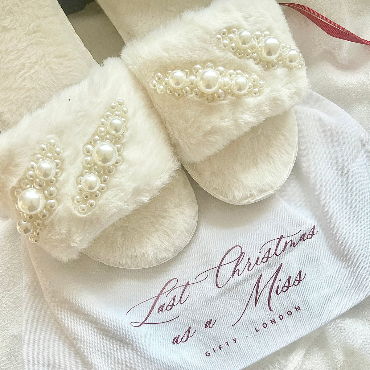 Last Christmas as a Miss Bridal Slippers