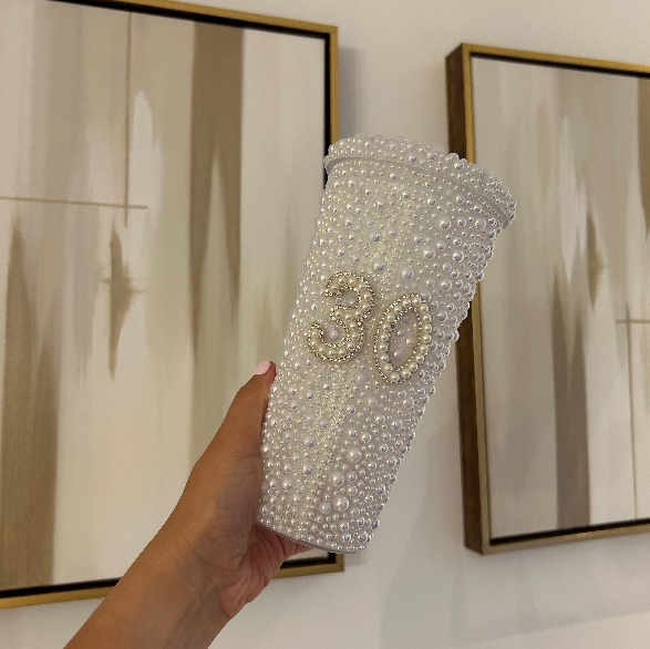 Birthday Full Pearl Personalised Cold Cup