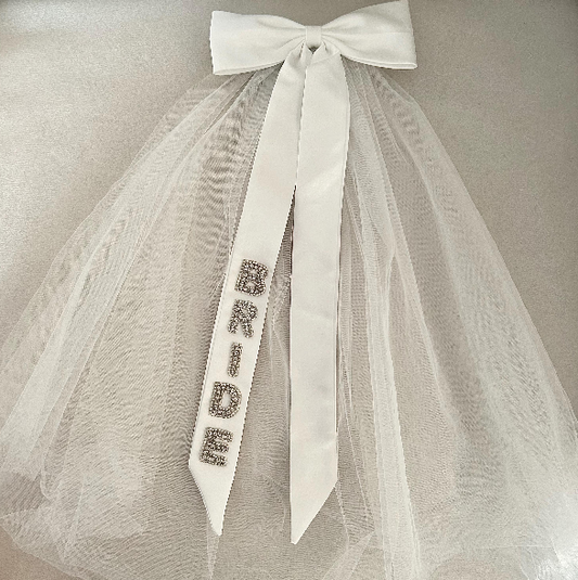 Bride Bow Detail Diamanté Veil