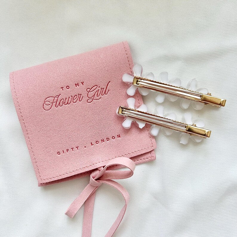 Flower girl hair slides