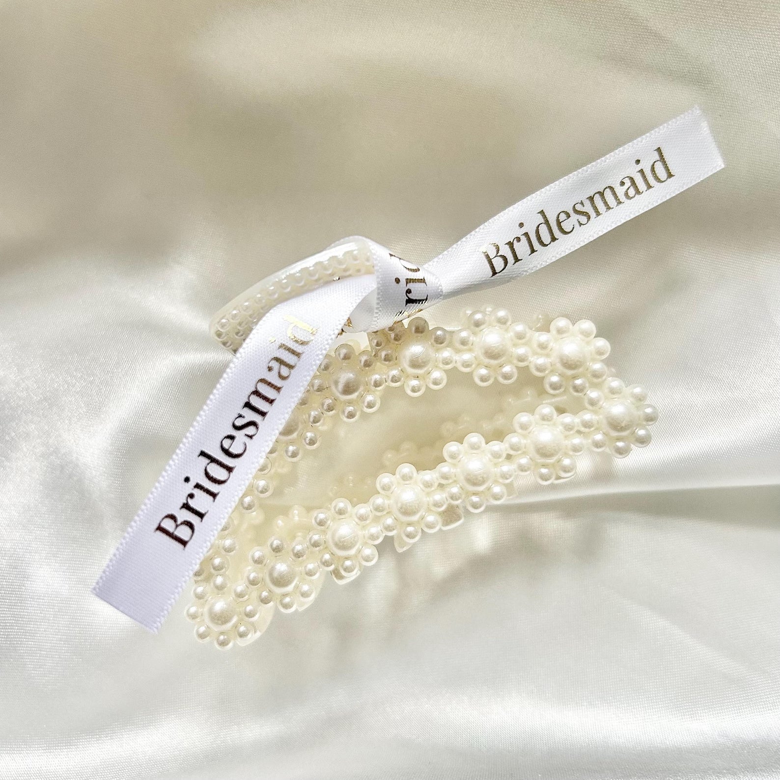 Pearl Bridesmaid personalised wedding hair clip